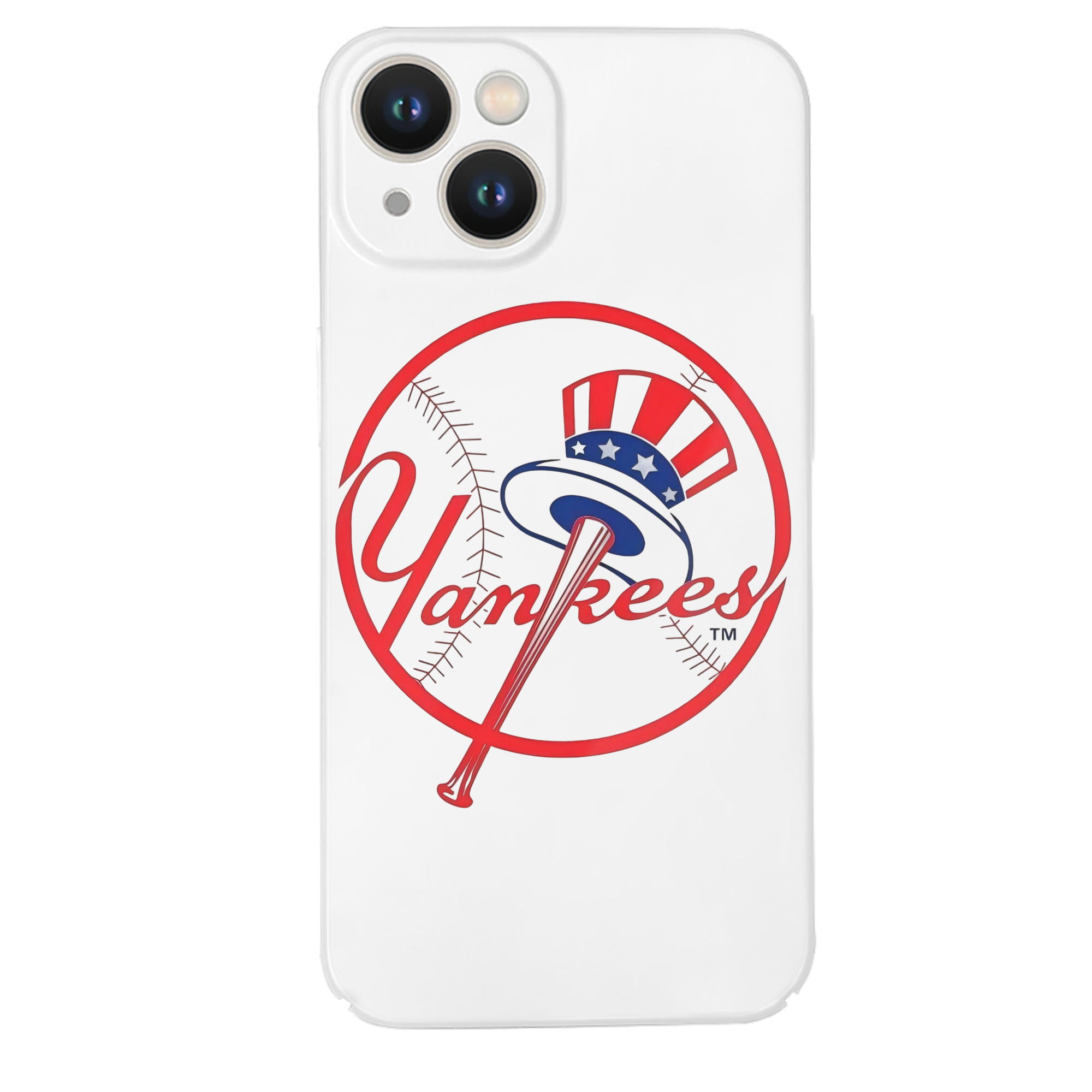 New York Yankees Logo IPhone 14 Series Full-Cover Hard Case – Shockproof With Raised Camera Protection – Precise Cutouts, Wireless Charging Compatible – Durable, Anti-Yellowing, Easy To Clean